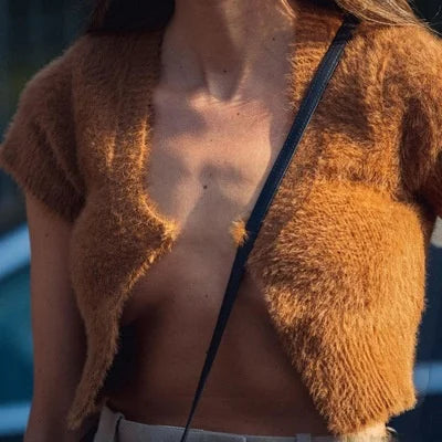 Cyflymder  Slim Fit ort Sve Knitted Cardigan Sweater Women's Sle V Ne Casual Organic Cotton Spandex Blend Open Front Design