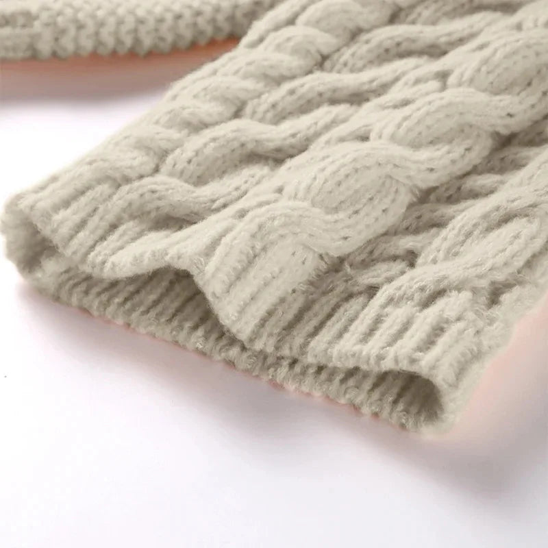 Cyflymder  Retro Knitted Sweater round Ne Bell Sve Casual Comfortable Autumn Winter Women's Faion Commute Loose Fit Polyester Blend