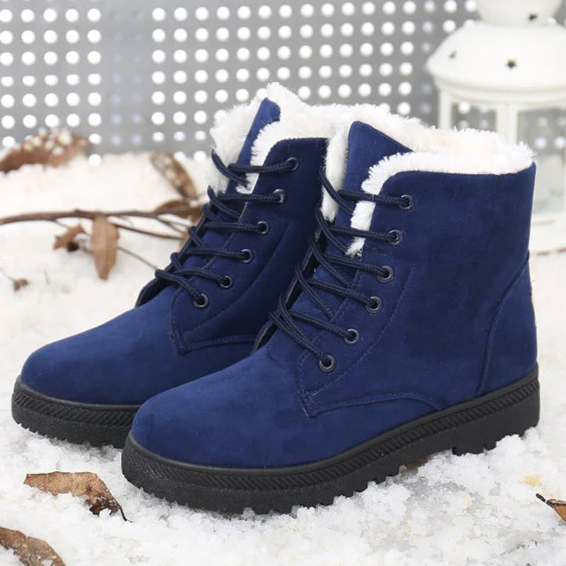 Cyflymder Women Boots Snow Plush Women Shoes Platform Boots For Women Fashion Keep Warm Women's Boots Flat New Botas Mujer Winter Shoes