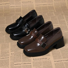 Cyflymder  High Heels Loafers Fashion Spring Autumn Ladies Pumps Shallow Shoes Patent Leather Soft Sole Crystal Breathable Women Shoes