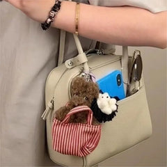 Cyflymder   Light Gray Minimalist Handbag Women Pebbled Texture Leather Square Shoulder Bags Ladies Casual Niche Premium Boston Bag