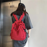 Cyflymder Brand Women Backpacks Green Canvas Rucksack Quality Laptop School Student Bag Female Daypack for Teen Girls feminina mochila
