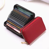 Cyflymder Business Card Holder Wallet Women/men Gray Bank/ID/Credit Card Holder 20 Bits Card Wallet PU Leather Protects Case Coin Purse