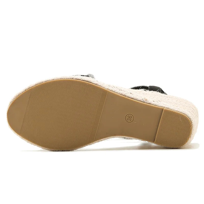 Cyflymder  Clogs With Heel Fashion Womens Shoes 2025 Large Size Wedge Sandals Summer Suit Female Beige Breathable Thick Luxury Big Platform