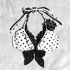 Cyflymder  Harajuku Style Polka Dot Bowknot 3 Piece Swimsuit Women's Bikini Set Summer Casual Y2K Fashion Sexy Bathing Suit Skirt Cover Up