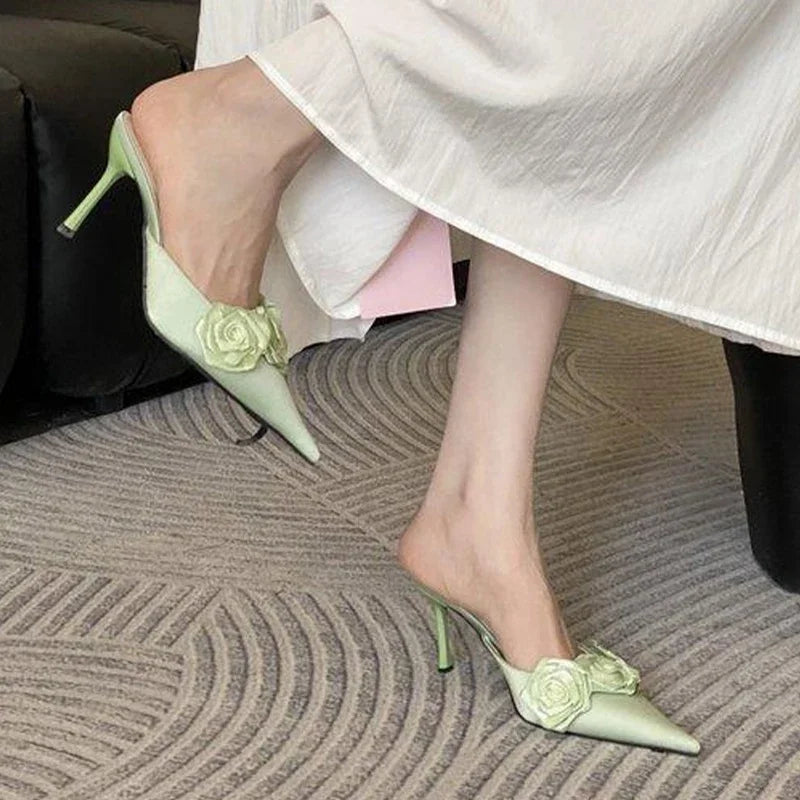 Cyflymder  Elegant High Heeled Shoes Pointed Toe Woman Sandals Summer 2025 Fashion Pumps New Luxury Chaussure