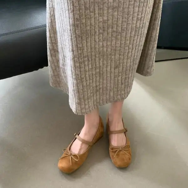 Cyflymder  Round Toe Bow-Knot Women Casual Female Sneakers Flat Shoes Autumn Shallow Mouth Butterfly Dress Fall New Lace-Up PU Leisure Floc