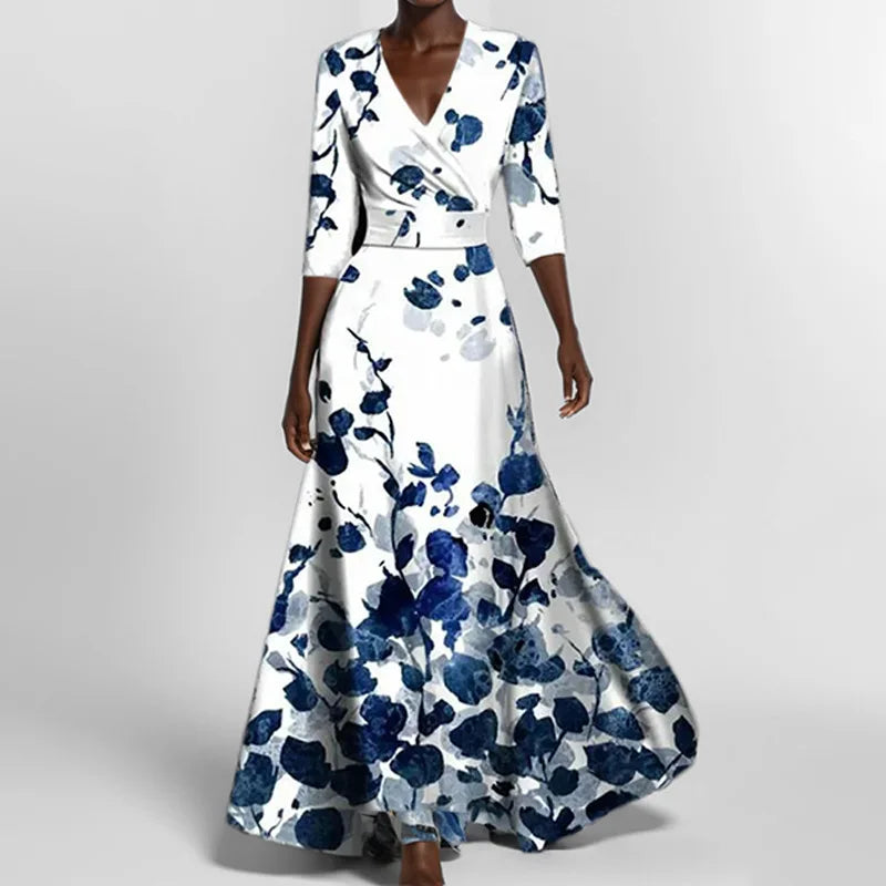 Cyflymder  Print Midi Dr for Women with Giant Hemline And Belt Loose Fit Sve Semi Casual Perfect Gift Ideal Cotail Dr...