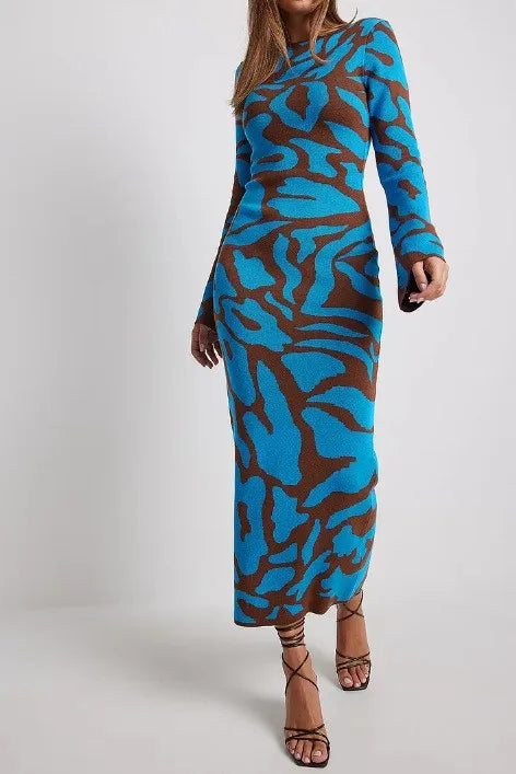 Cyflymder  Spring 2025 Slim Fit Sweater Sle Printed Dr High Waist Design Regular Thin Beaded Me Fabric Faionable Independe