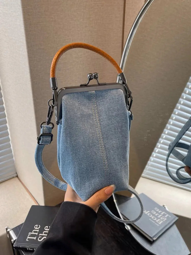 Cyflymder  Unique design women Shoulder Bag Denim small handbags Jeans female messenger bags phones sling bags Bolsa blue bao