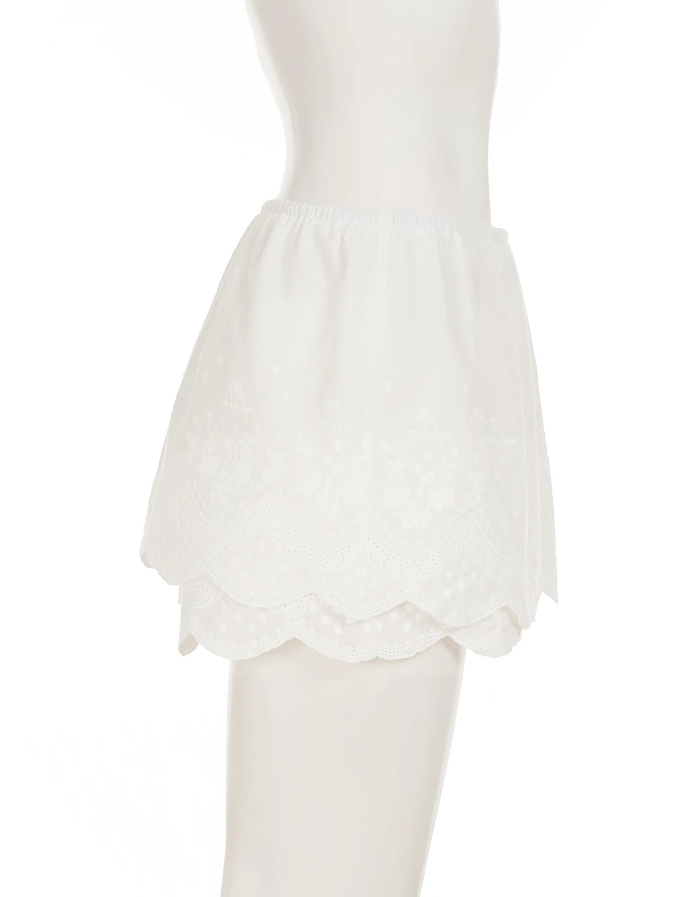 Cyflymder  Sweet Solid Lace Trim A-Line Skirts With Shorts Holiday Slim Mid Waist Mini Skirts Women 2025 Summer Fashion Streetwear