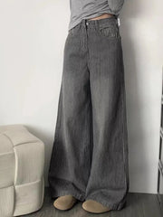 Cyflymder  American Y2K Striped Jeans Women High Waist Vintage Harajuku Denim Pant Streetwear Vintage Loose Female Casual Trousers
