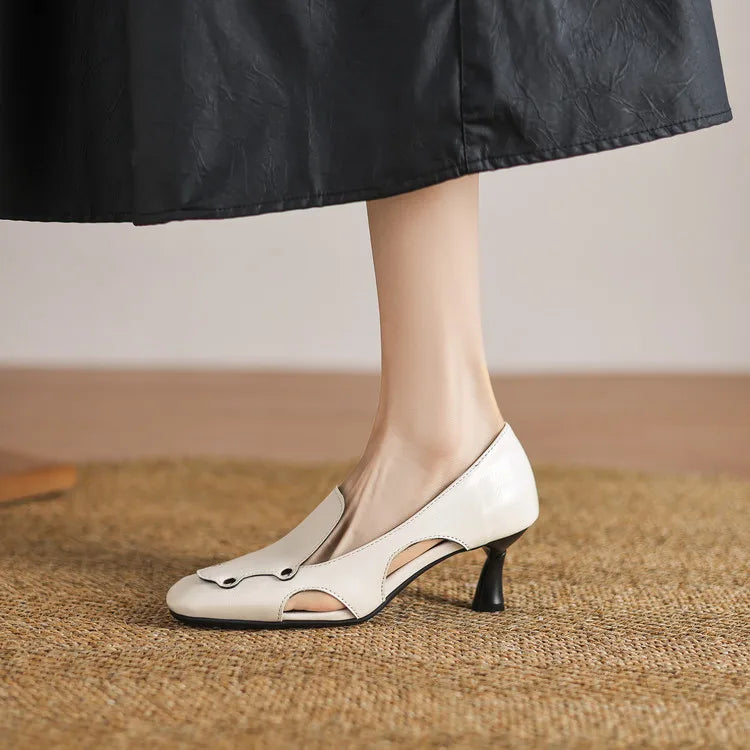 Cyflymder  African Woman Shoe Chunky Sandals Square Toe Mary Jane Slingback 2025 Burgundy Block Spring Closed Lolita Open Retro Latest Scan