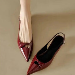 Cyflymder  Spring New Coarse Heel Shoes for Women Fashion Pointy Shallow Hollow Out A Word with Anti-slip Wear-resistant Low Heel Shoes