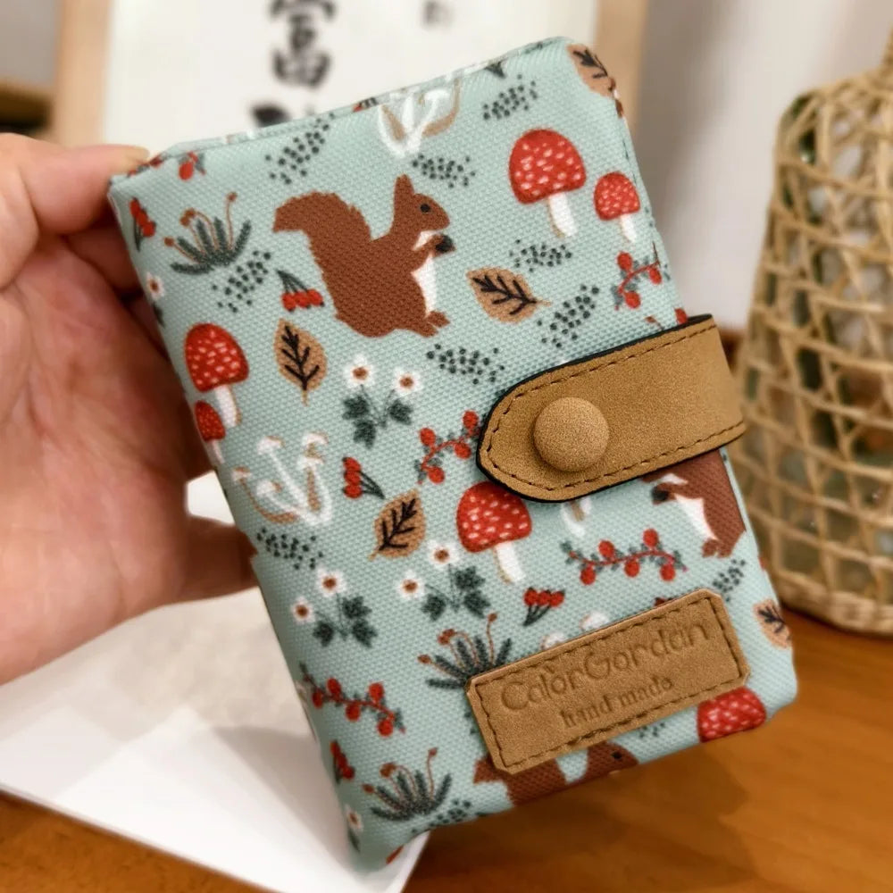 Cyflymder  Women Cute Zipper Hasp Short Wallet PU Leather-Capacity Coin Purse Money Bag Frosted Printing ID Card Holder Girl Cute Clutch