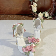 Cyflymder  pink green designer shoes high-heeled shoes y2k heels Lolita cosplay bridal wedding heel french style designer heels elegant