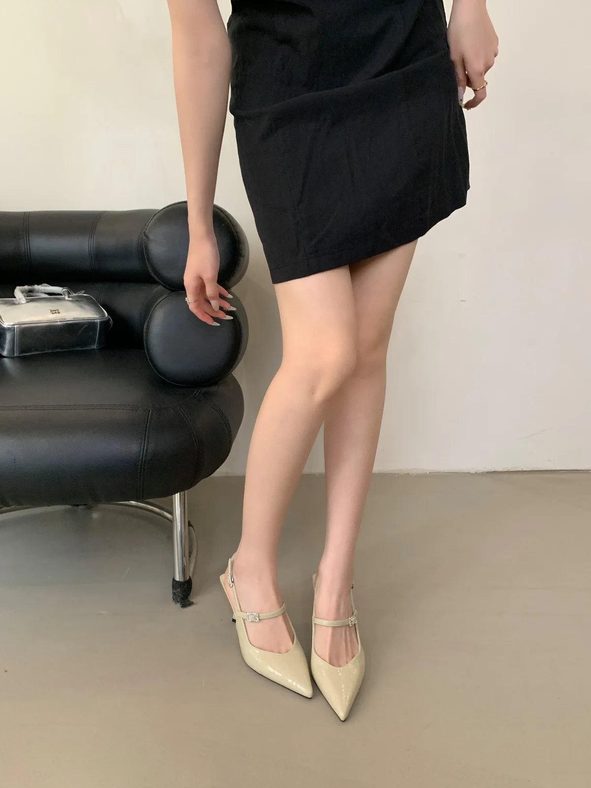 Cyflymder  Sexy Pointed High Heels Women's 2025 New Thin Heels Niche Design Versatile Bag Head Sandals High Heels Women