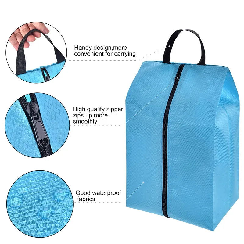 Cyflymder Shoe Storage Bag Waterproof And Dust-Proof Nylon Fabric With Strong Zipper Suitable For Men And Women Travel Home Storage Bag