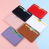 Cyflymder 3Card Slots Ultra-thin ID Credit Card Holder Card Wallet PU Leather Driver's License Cover Bank Card Case Student Meal Card Case