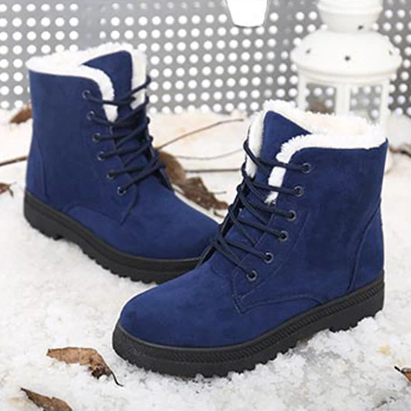 Cyflymder Women Boots Snow Plush Women Shoes Platform Boots For Women Fashion Keep Warm Women's Boots Flat New Botas Mujer Winter Shoes