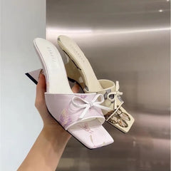 Cyflymder  New Summer Women's Slippers Stylish Peep-toe Low Heel Women's Comfortable Beach Shoes Women Relaxation Slipper 6546
