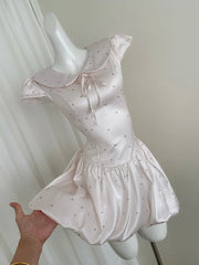 Cyflymder  Summer Women Graduation Korean Fashion Dress Mini Cute Core Satins Frock Evening Party Coquette Gyaru Y2k Kpop Sleeveless Preppy