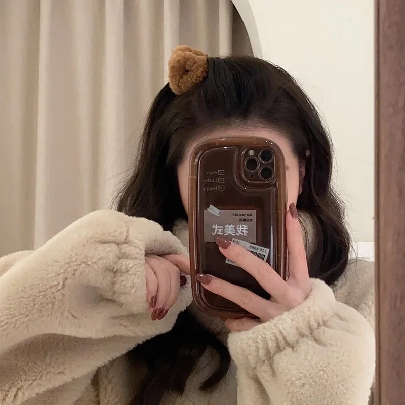 Cyflymder Plush Cat Ears Hair Clips For Women Girls Lamb Cashmere Hairpin Forehead Bangs Clip Fluffy Children New Winter Hair Accessories