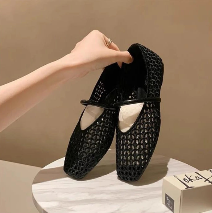 Cyflymder  New Summer Fashionable and Comfortable Hollow Women's Flat Shoes Casual Outer Wear Non-slip Fashionable Toe-cap Sandals 565