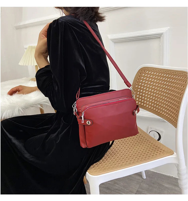 Cyflymder  Vintage pu leather women shoulder bag Multiple pockets female crossbody bag Casual Messenger bag big handbag phone wallet bolsa
