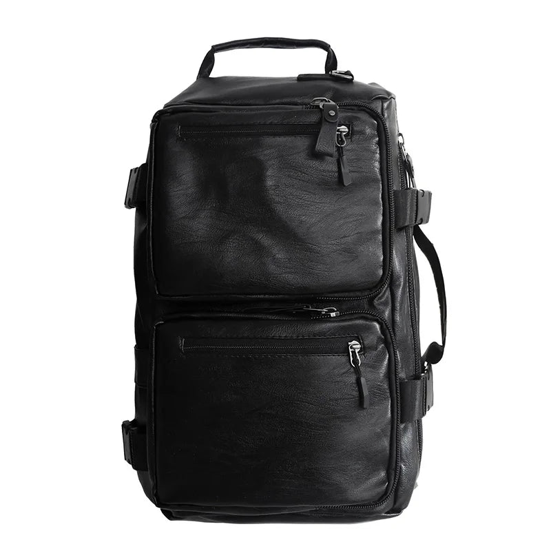 Cyflymder  Travel Backpack Gym Fitness Bag Women Men PU Large Capacity Training College Students Schoolbag Sports Laptop Vintage Daypack