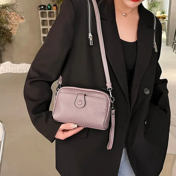 Cyflymder  Women Genuine Leather Shoulder Bag New Casual Female  Small Crossbody Bags For Women Bag Cell Phone Bag Day Clutches