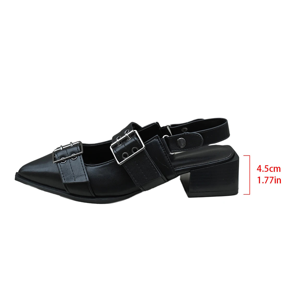 Cyflymder  New Women Sandals Shoes Pointed Toe 2025 Summer Fashion Shallow Footwear Slingbacks Ladies Sandals Suqare Heel Shoes Big size