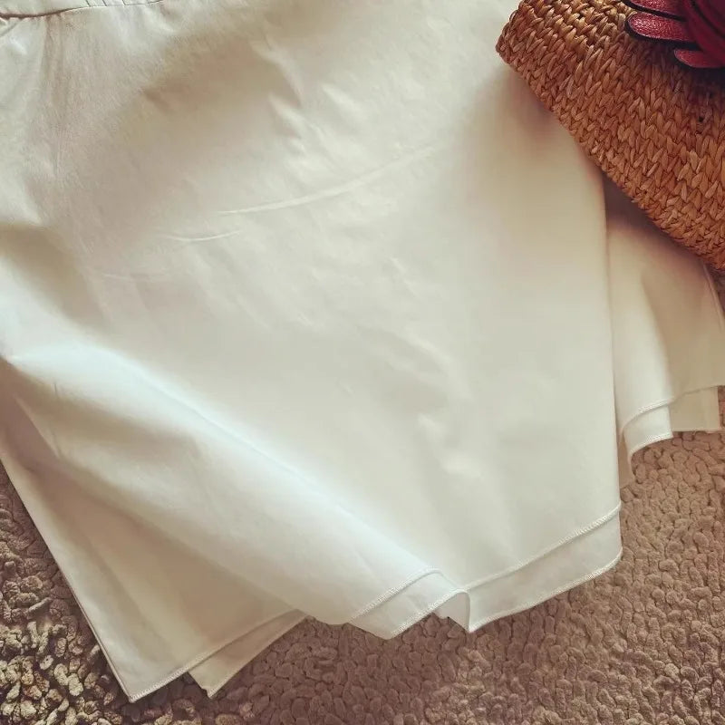 Cyflymder  Corset Style White Mini Dress Women pintuck details sexy women dress new cotton summer dress y2k party dresses