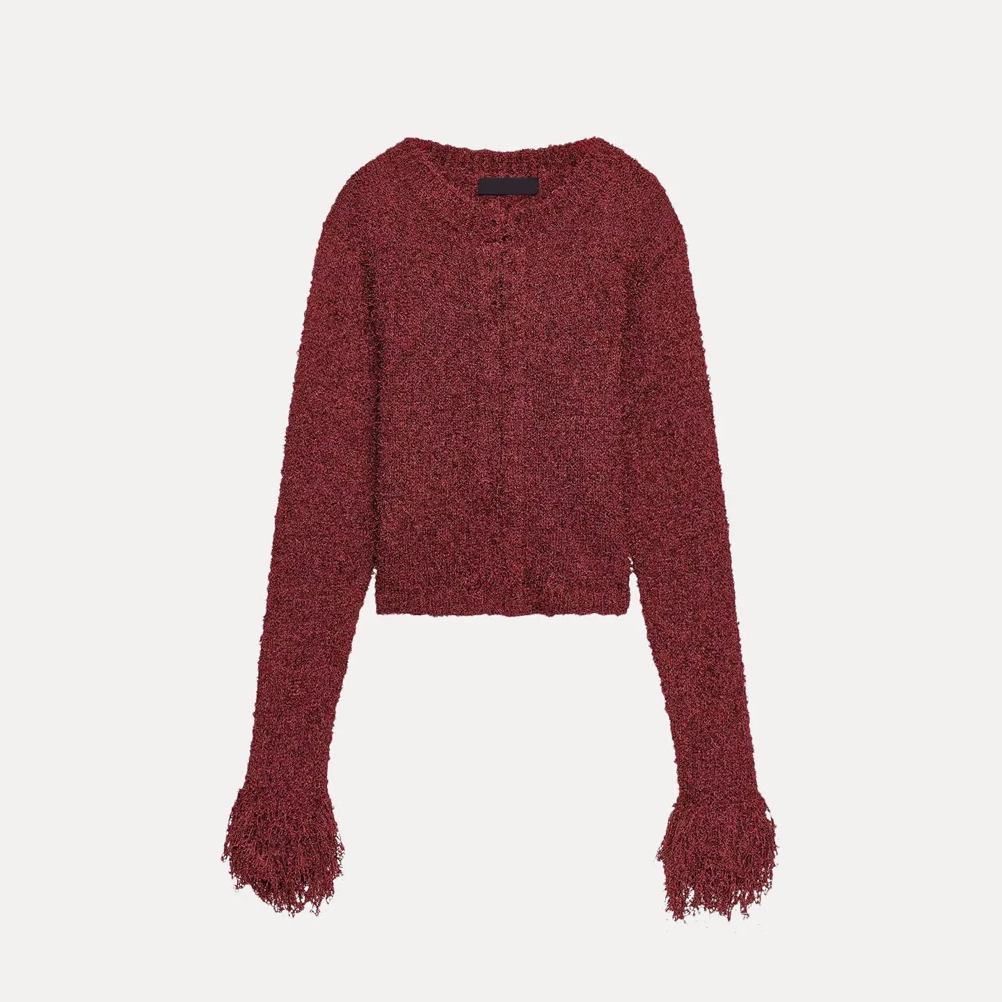 Cyflymder  Slim Fit Knitted Coat with Tassel round Ne Long Sve Casual Sle Women's Faion Autumn 2025 New Arrival Z 00203