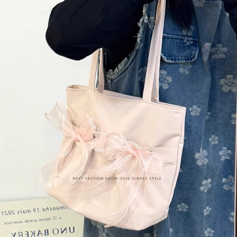Cyflymder  Luxury Design Bow Elegant Chic Handbags Trendy Office Lady Fashion Ins Underarm Bag Women Y2k Aesthetic All Match Shoulder Bags