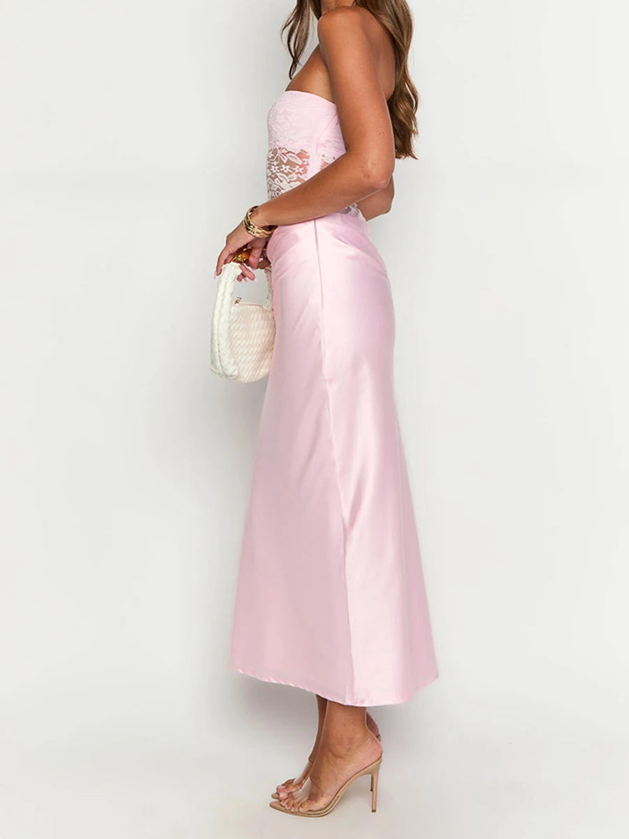 Cyflymder  Elegant Floral Embroidered Off Shoulder Dress with Lace Trim and Open Back Detail for Cocktail Party or Night Out Clubwear