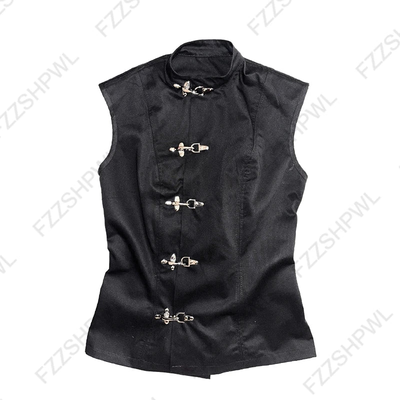 Cyflymder  Gothic Punk Grunge Y2K Aesthetic Women's Fashionable Vest Top Sexy Slim Cute Casual Chic Trendy American Retro Gyaru Streetwear