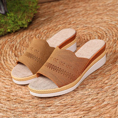 Cyflymder  Autumn New Women's Wedge Slippers High Heels Women's Sandals Outdoor Beach Platform Slippers Comfortable and Fashionable