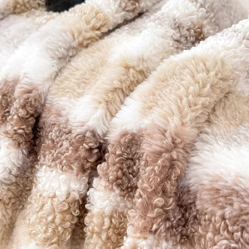 Cyflymder  European Luxury Rabbit Plush Thick Blanket Multifunctional Nap Lamb Wool Blanket for Office Skin-Friendly Bedspreads for Home