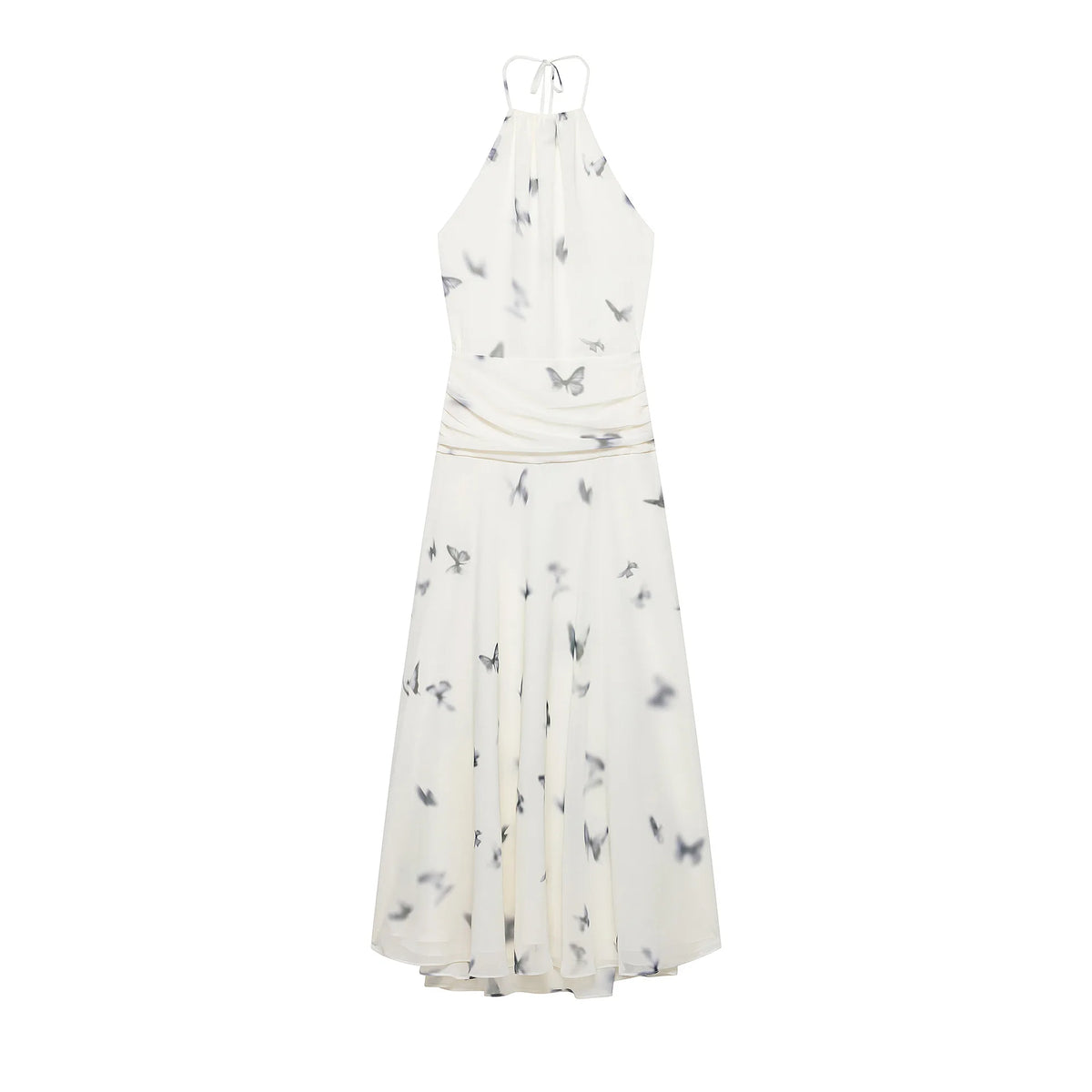 Cyflymder  Casual Fashion Women's Printed Dress Backless Sleeveless Open Back Zipper Drape Long Tie-up Dress Summer Holiday Party Dress