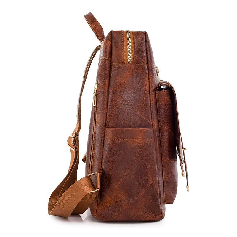Cyflymder  Vintage Women's Bag Large Capacity Leather Daily Commute Travel Women's Backpack Shopping Fashion Designer School Bags Travel