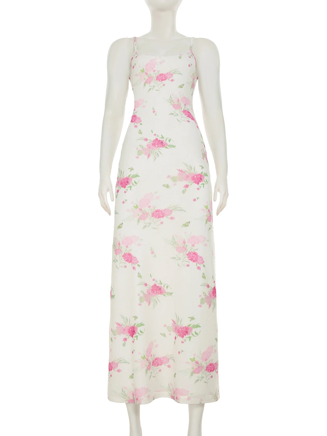 Cyflymder  Holiday Floral Bodycon Dress Beach Style Sexy Slim Backless Maxi Dresses For Women 2025 Summer Fashion Streetwear Lady