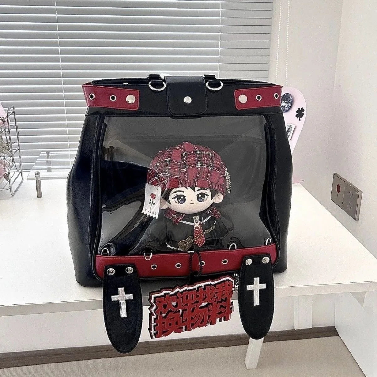 Cyflymder  Ita Bag Backpack Transparent Bag Rabbit Ear Notebook Backpack Women's Backpacks Cute Teenage Youth Backpacks Y2K Bag Doll Bag