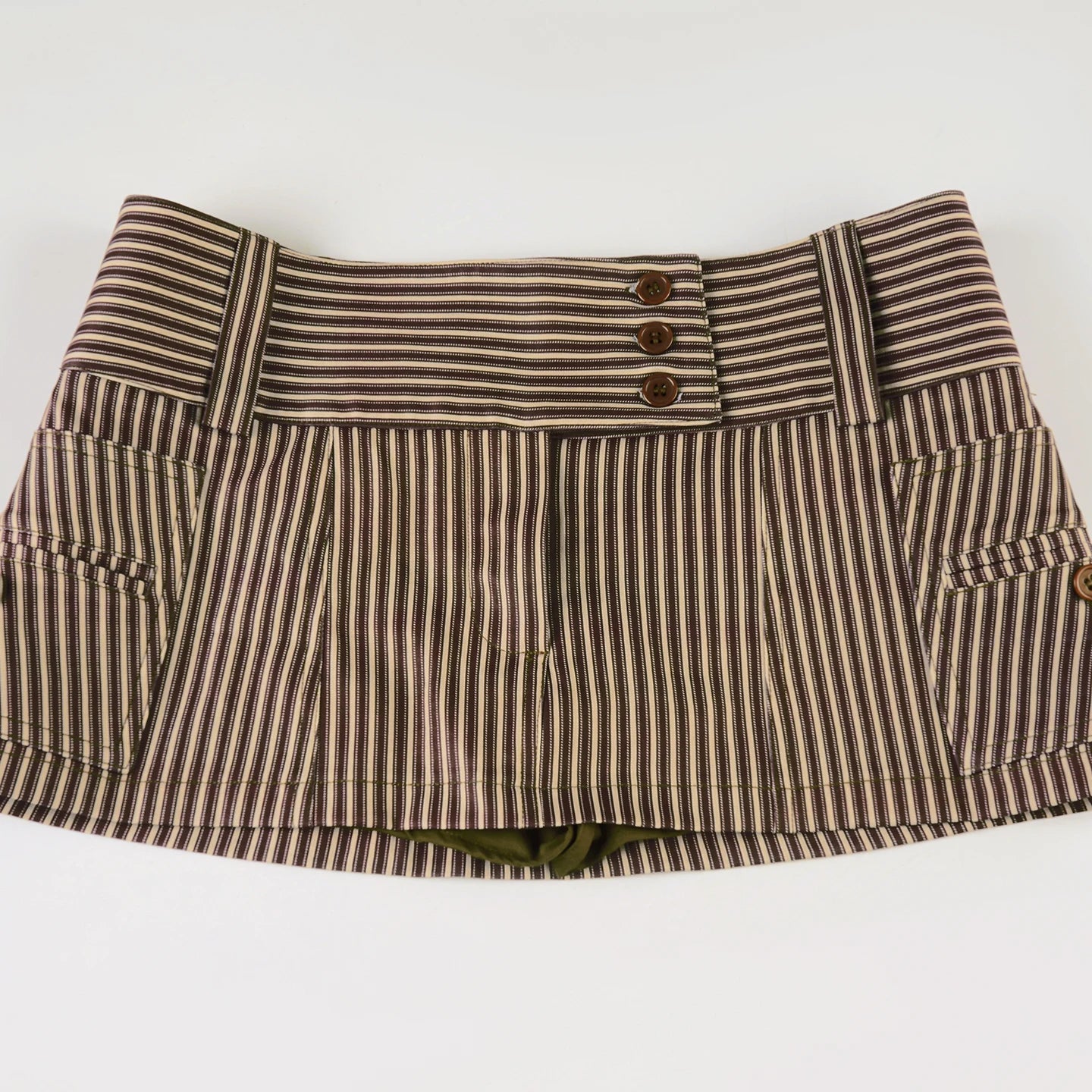 Cyflymder  Casual Basic Printed Striped A-Line Skirts Y2K Sexy Slim Low-Waisted Mini Skirts Women 2025 Summer Fashion Streetwear