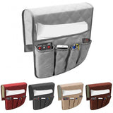 Cyflymder Sofa Armrest Organizer with 5 Pockets and Cup Holder Tray Couch Armchair Hanging Storage Bag for TV Remote Control Cellphone