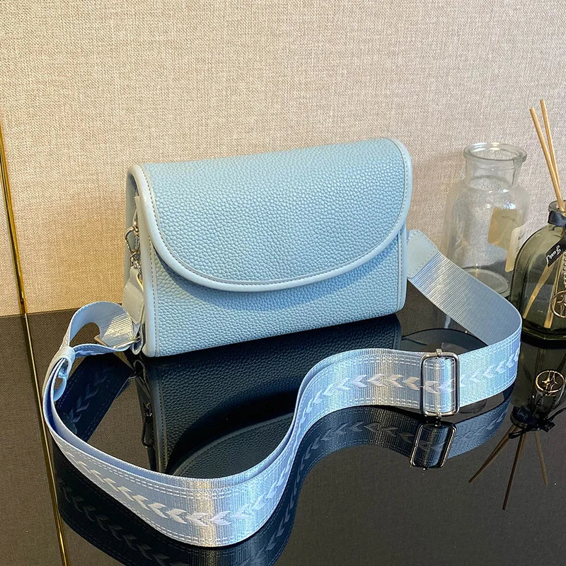 Cyflymder  Fashion Crossbody Bag For Women Small Flap Bag Wide Straps Female Shoulder Bag Casual Solid Color Lady handbag phone wallet