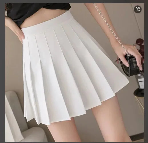 Cyflymder Sexy Women Pleated Skirts High Waist Summer Vintage Mini Skirts Korean Tennis Student White Designed Dance Skirt