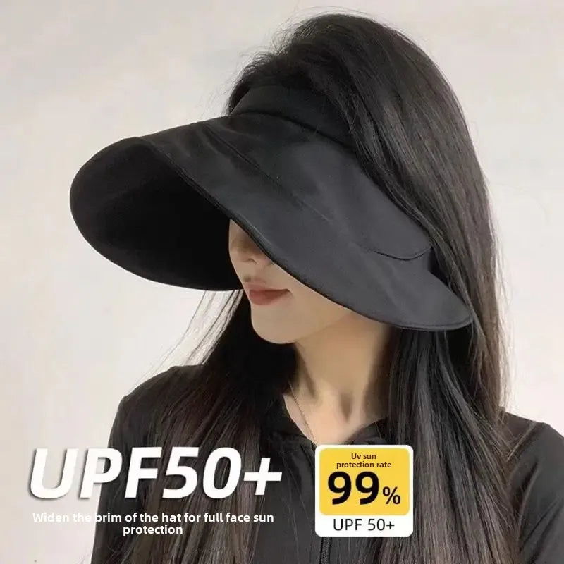 Cyflymder  New Hot Sale Of The Season Women's UV Protection Ice Silk Spring Summer No Brim Cap Breathable Egg Roll Design Anti Ultraviolet