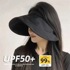 Cyflymder  New Hot Sale Of The Season Women's UV Protection Ice Silk Spring Summer No Brim Cap Breathable Egg Roll Design Anti Ultraviolet