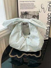 Cyflymder  Ladies Large Capacity Folded Cloud Bubble Crossbody Bag Fashionable Star Tote Bag Soft Handle Single Shoulder Slant Bag